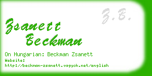 zsanett beckman business card